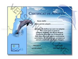 Certificat de adopţie - model